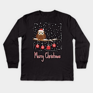 Owl Christmas #2 Kids Long Sleeve T-Shirt